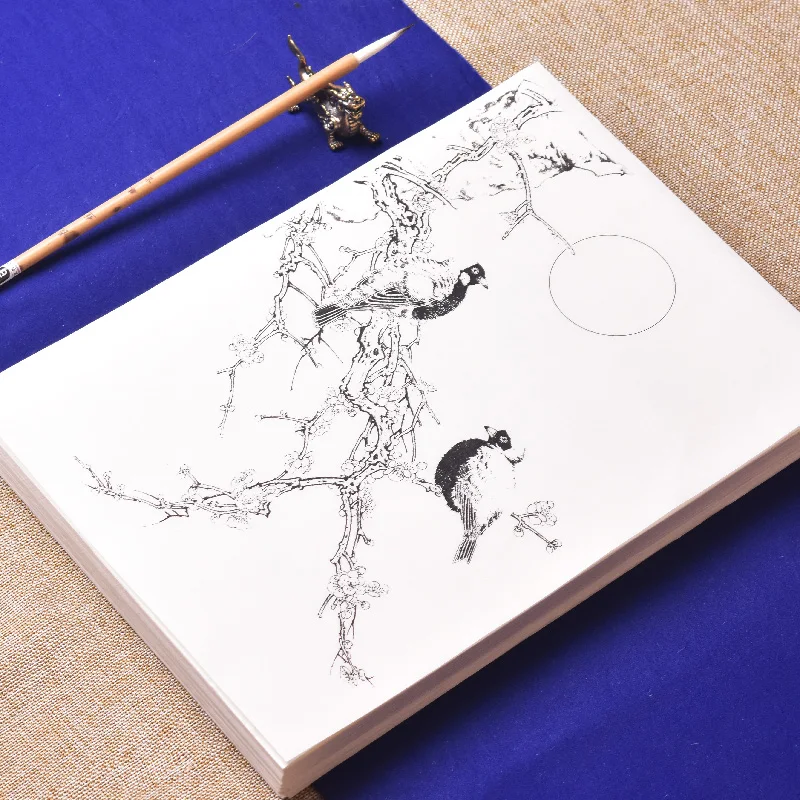 Professional Line Drawing Practice Manuscript Special Ripe Xuan Paper Chinese Painting Coloring Line Draft Beginnner Art Supply