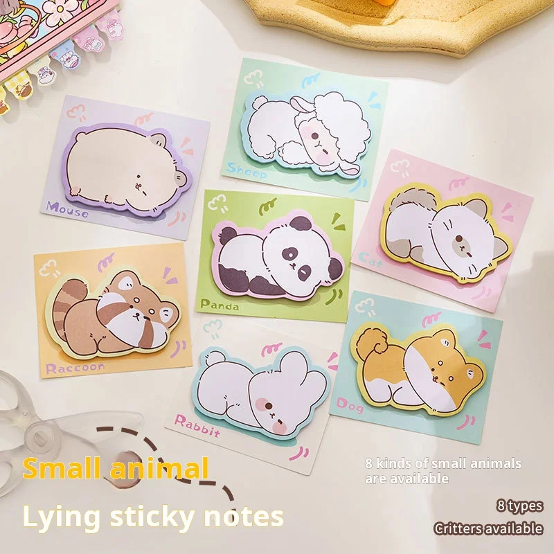 30 small animal party sticky notes Cute shaped notes High appearance level can tear sticky notes note n times post memo