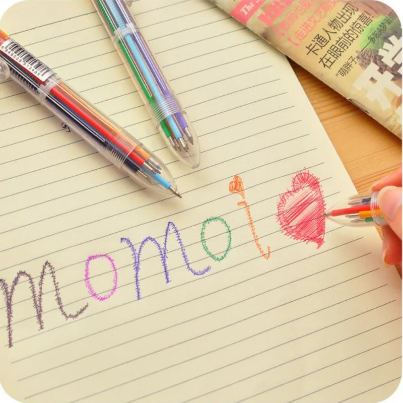 4 Pieces Ballpoint Pen For Ball Point Creative Bullet Colorful Stationery