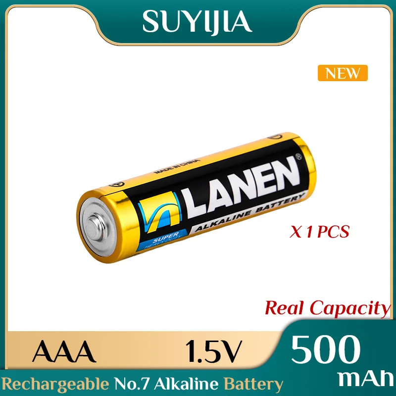 1ชิ้น AAA 1.5V 500mAh แบตเตอรี่แบบใช้แล้วทิ้ง No.7อัลคาไลน์แห้งสำหรับเด็กของเล่น MP3เครื่องปรับอากาศทีวีรีโมทคอนโทรลนาฬิกาปลุก