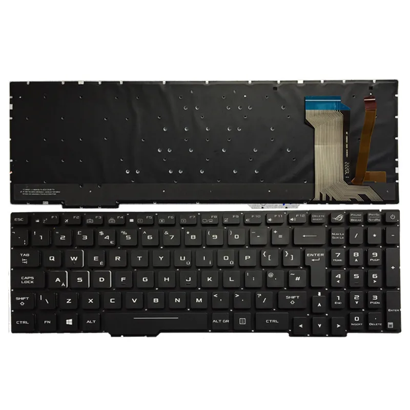 

For ASUS GL753 GL753V GL753VE GL753VD UK Laptop Keyboard with backlit