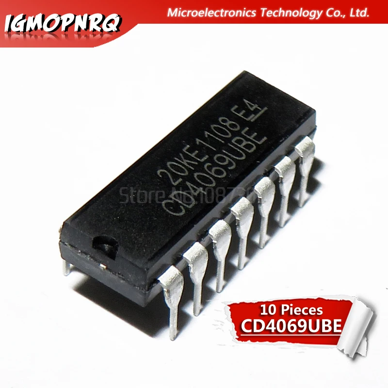 10pcs CD4069UBE CD4069U CD4069 DIP new original