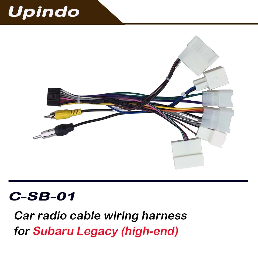 Car Stereo Power Cable Adapter 16Pin Android Radio Head Unit Wiring Harness Connector for Subaru Legacy