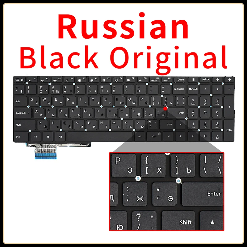 Imagem -05 - Eua e Teclado do Portátil Russo Substituição para Xiaomi Ruby 15.6 Mx110 Tm1802 Tm1709 Tm1705 aa ac ad af ag 9z.nfcsq.101