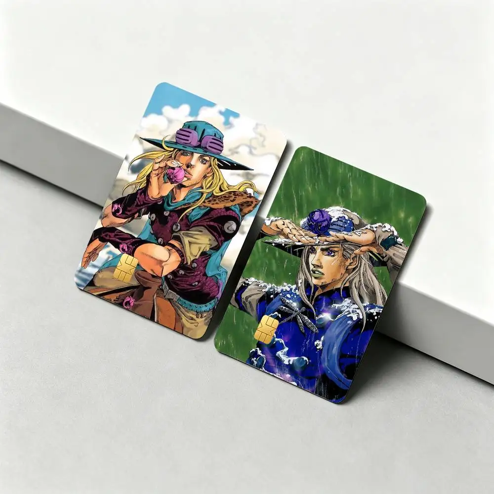 JoJo G-Gyro Zeppeli 1Set 4Pcs Waterproof Card Skin Stickers for Credit Bus IC Cards