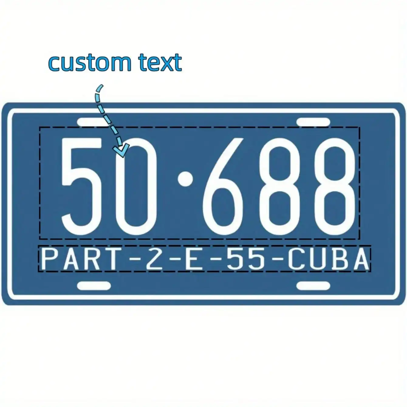 

Vintage Cuba 1955 Metal License Plate Replica Retro Wall Art Home Decor Gift