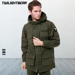 Classic M65 Men's Trench Coat Pure Cotton Outerwear Fleece Windbreaker Multi Pocket Tactical Jacket Men Clothing Coats