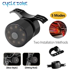 Bicycle Intelligence Brake Sensing Tail Light Bike Rear Lamp Type-C Rechargeable LED Safety Warning Tailight Cycling Accessories