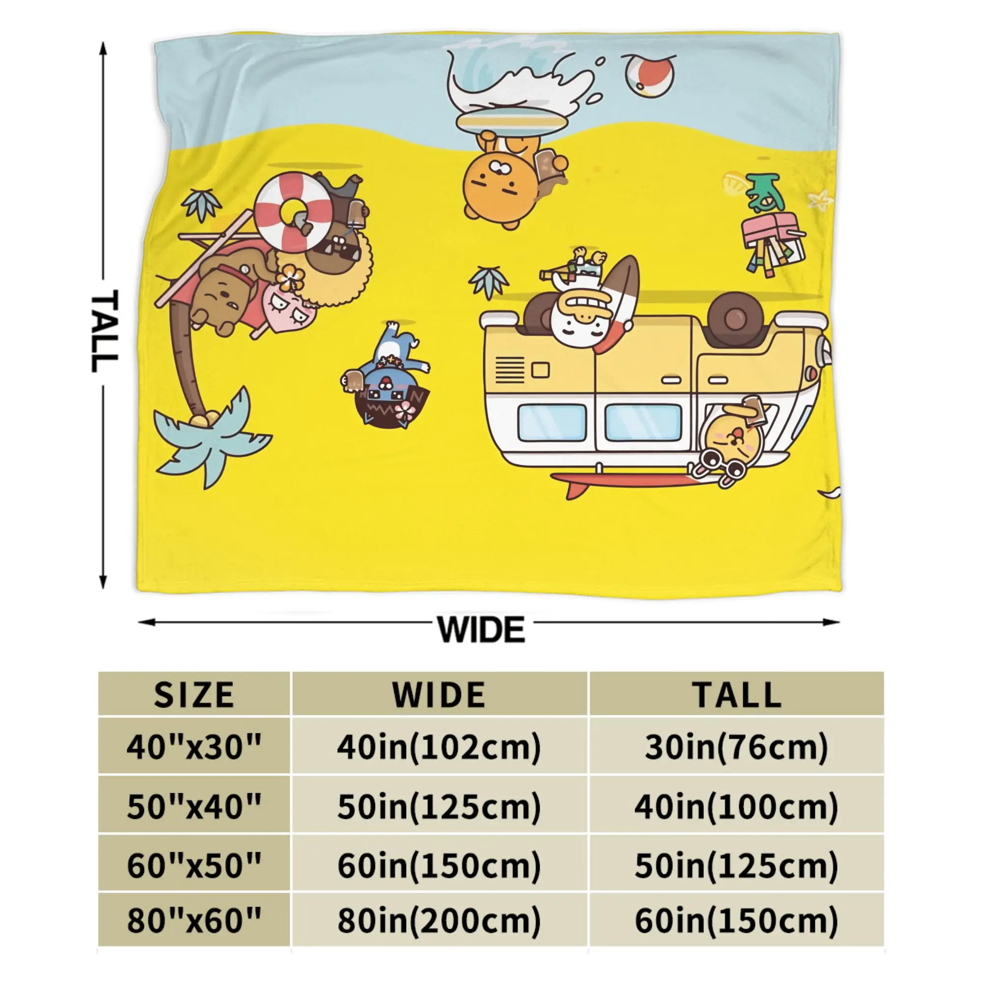 K-Kakaos F-Friends أنبوب Apeach Ryan الثلاثي بطانية جودة دافئة رمي بطانية الشتاء نزهة ديكور المنزل المفرش الجمالي #6