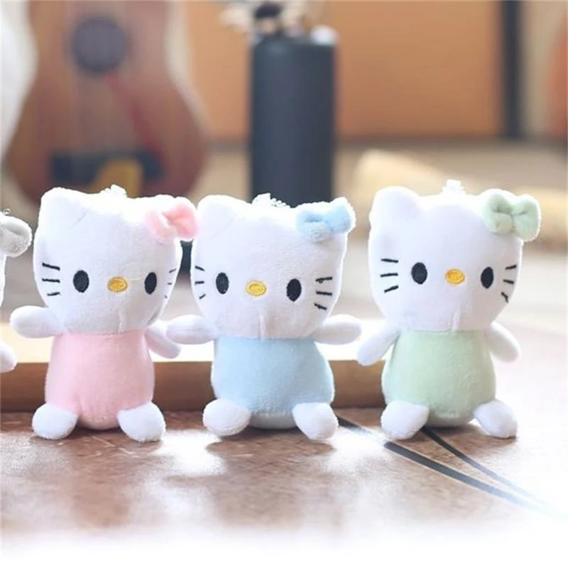 Leuke Sanrio Hello Kitty pluche pop knuffel sleutelhanger hanger tas hangende ornamenten KT kat paar rugzak accessoire kindercadeau
