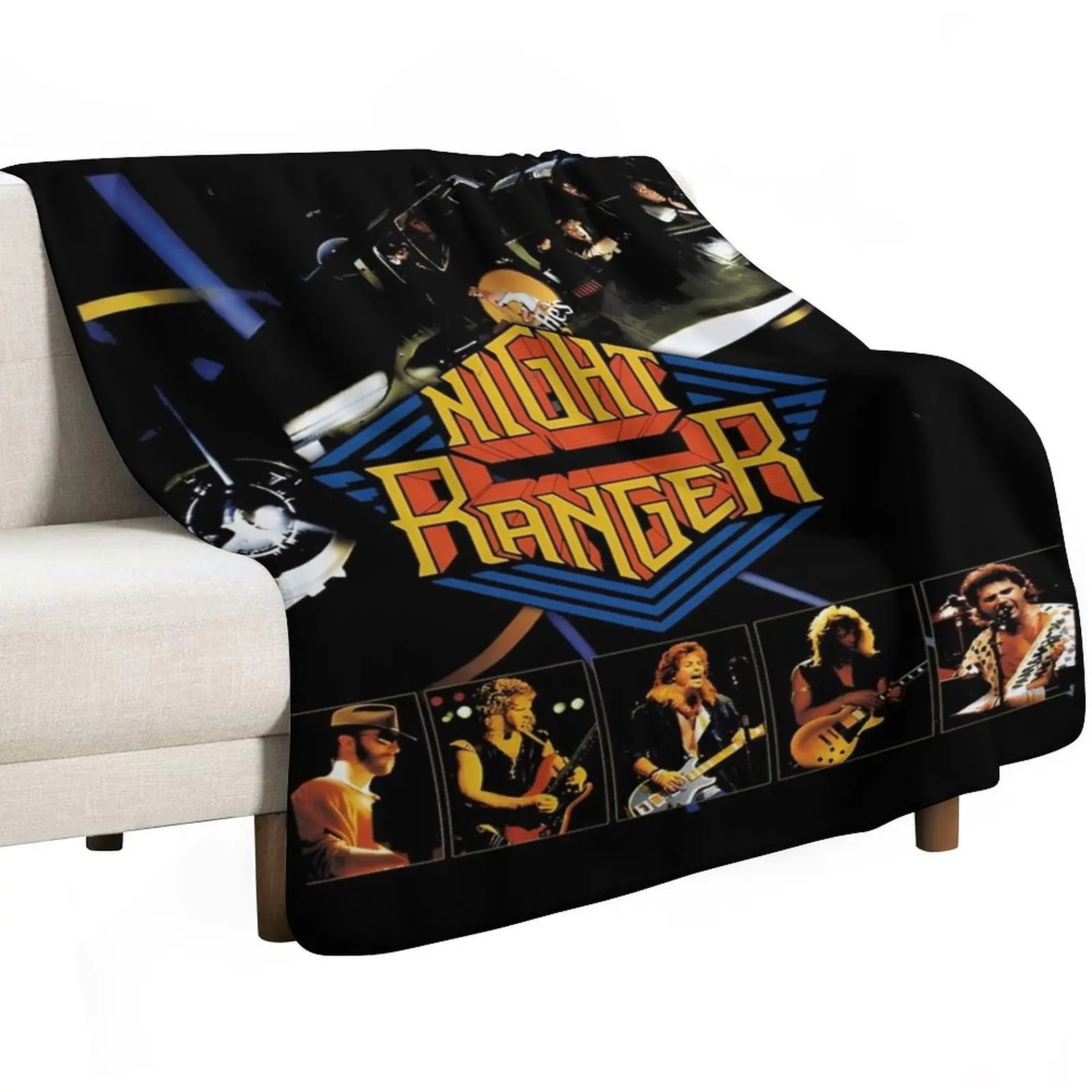 2022 the night ranger tour Throw Blanket Plaid on the sofa bed plaid Luxury St Loose warm winter Luxury Blankets