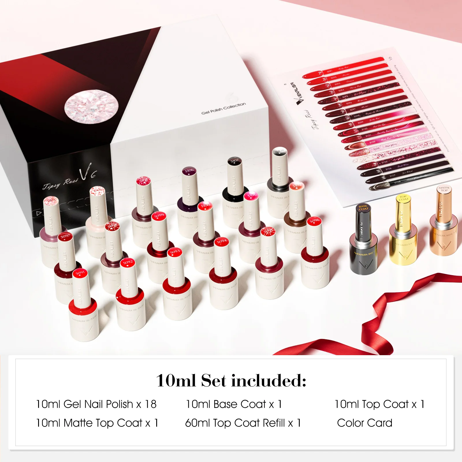 

V6 VENALISA Гель-лак для ногтей 10 мл Набор Hema TPO Free Vegan Christmas Color Set Маникюр для ногтей Soak off УФ-светодиодный гель-лак для ногтей