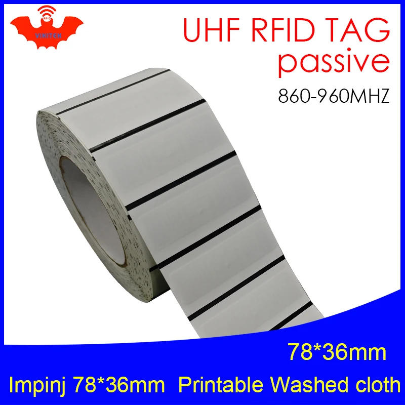 UHF RFID Laundry Tag Washable Printable Clothing Chip 915mhz 860-960mhz EPC Gen2 6C 78x36mm textile Smart Card Passive RFID Tags