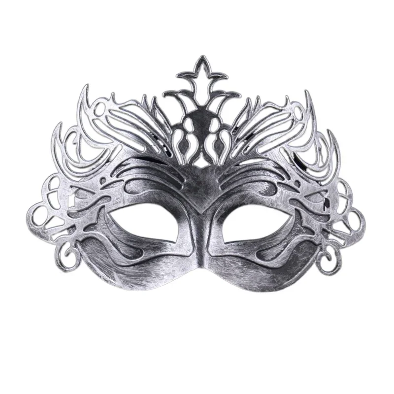 2025 Masque de fête de bal pour hommes, masques de couronne rétro de combattant romain antique, décoration de fête de mascarade