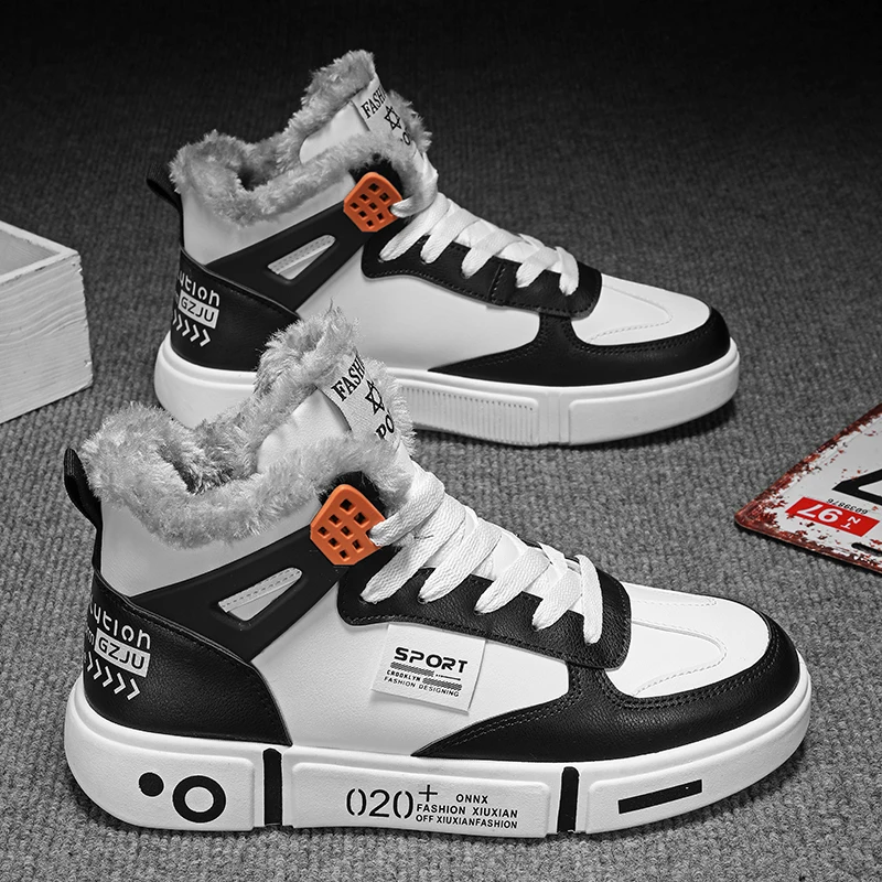 Buty męskie 2023 Nowe kapcie zimowe Ciepłe buty męskie Wodoodporne antypoślizgowe pluszowe trampki Męskie buty tenisowe Buty męskie trampki zimowe