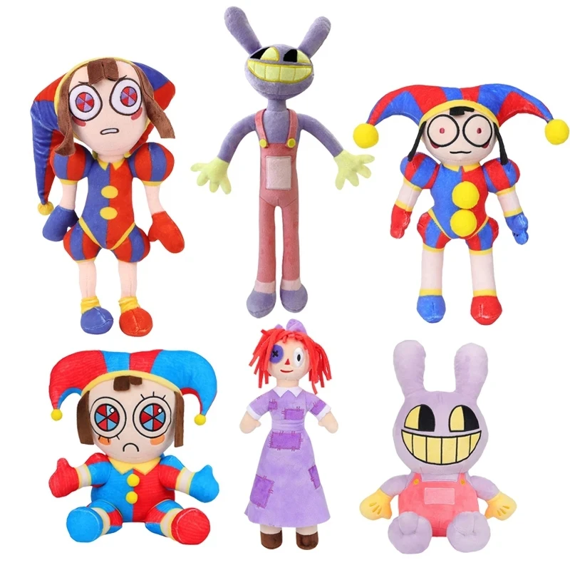 New The Amazing Digital Circus Pomni Jax Plush Toy Anime Cute Theater Rabbit Doll StuffedCartoon Clown Christmas Kids Gifts