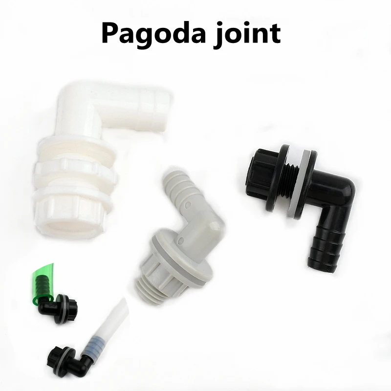 

1~50 PCS Black PVC 90° Equal Elbow Pagoda Connectors Fish Tank Aquarium Drain Inlet Outlet Joints Garden Irrigation Accessories