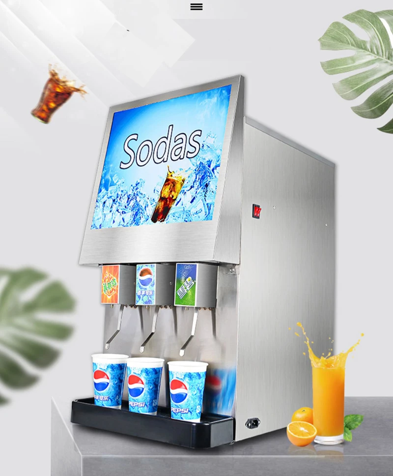 التجارية 3 صمامات المشروبات الغازية فحم الكوك المشروبات آخر مزيج موزع آلة بيع موزع الكولا