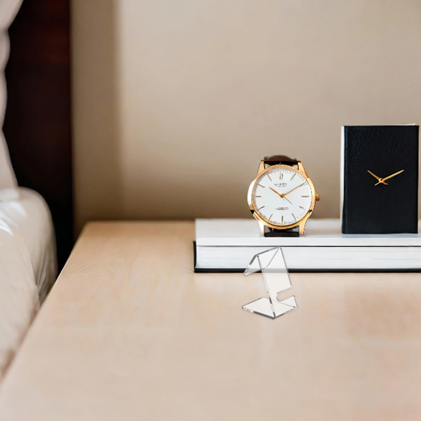 2 Stück transparente Uhrenhalter für Uhren, ästhetische Sonnenbrillen, Augenständer, dekorativer Schreibtisch