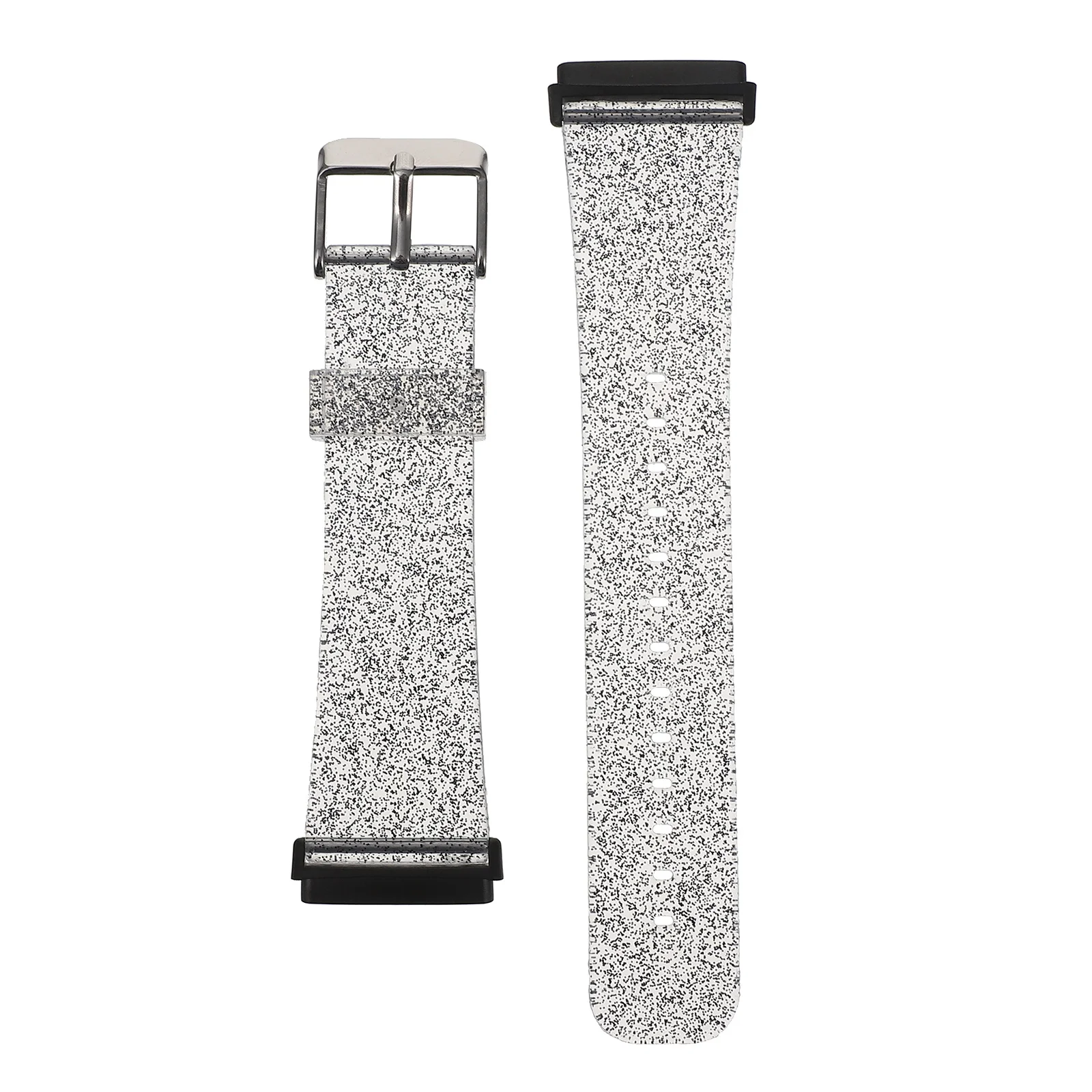 

Fashion Glitter Watchband Silicone Replacement Strap Adjustable Length Fits 3 Comfortable Wristband