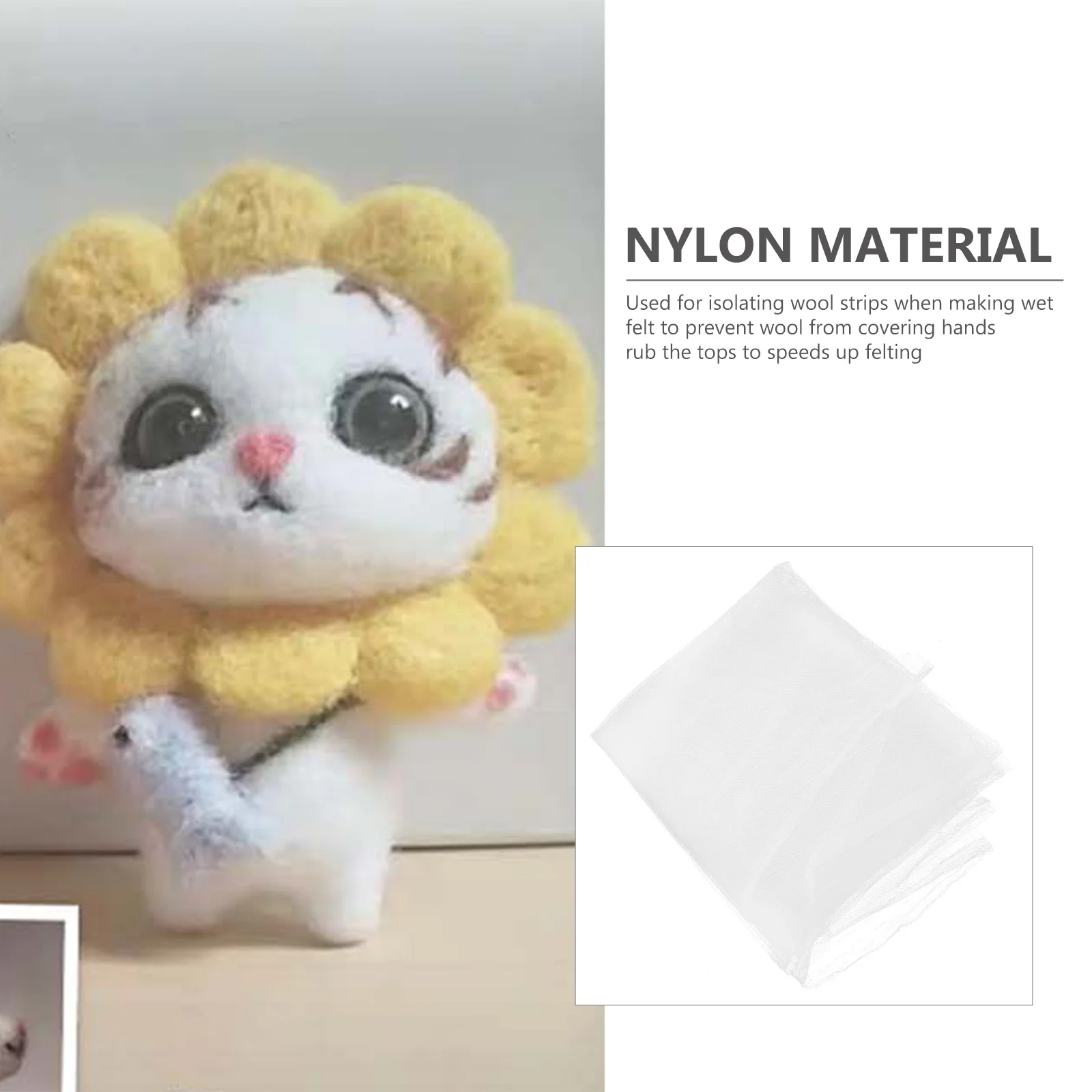 

3Pcs Wool Felt Gauze Wet Mat DIY Needle Felting Tool for Craft Projects Wool Felting Supplies Wet Gauze Felt Accessories