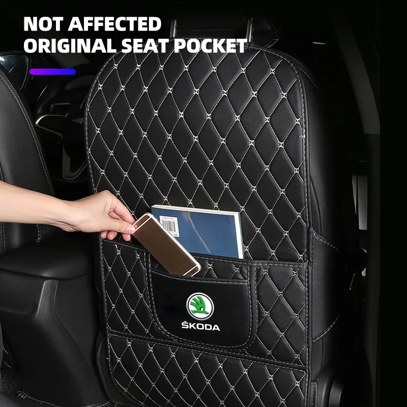 Car Seat Anti-Kick Pad Anti-wear Stain-Resistant Protection For Skoda Octavia Rapid Kodiaq Superb Derivative Karoq Fabia Kamiq