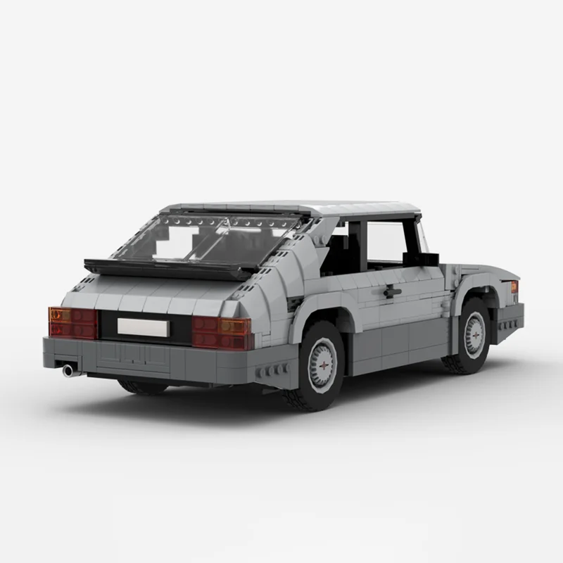 1448PCS MOC Saab 900 Turbo First Generation Turbocharged Retro Collection Series Gray Car Model Adult ChildrenToy Christmas Gift