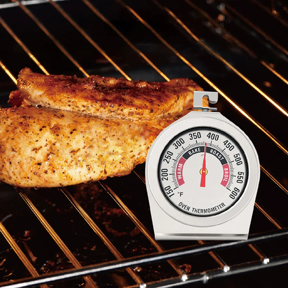 Termometro per alimenti Termometro da cucina per forno in vetro in acciaio inossidabile Quadrante grande Misuratore di temperatura per cottura al forno per barbecue per uso domestico