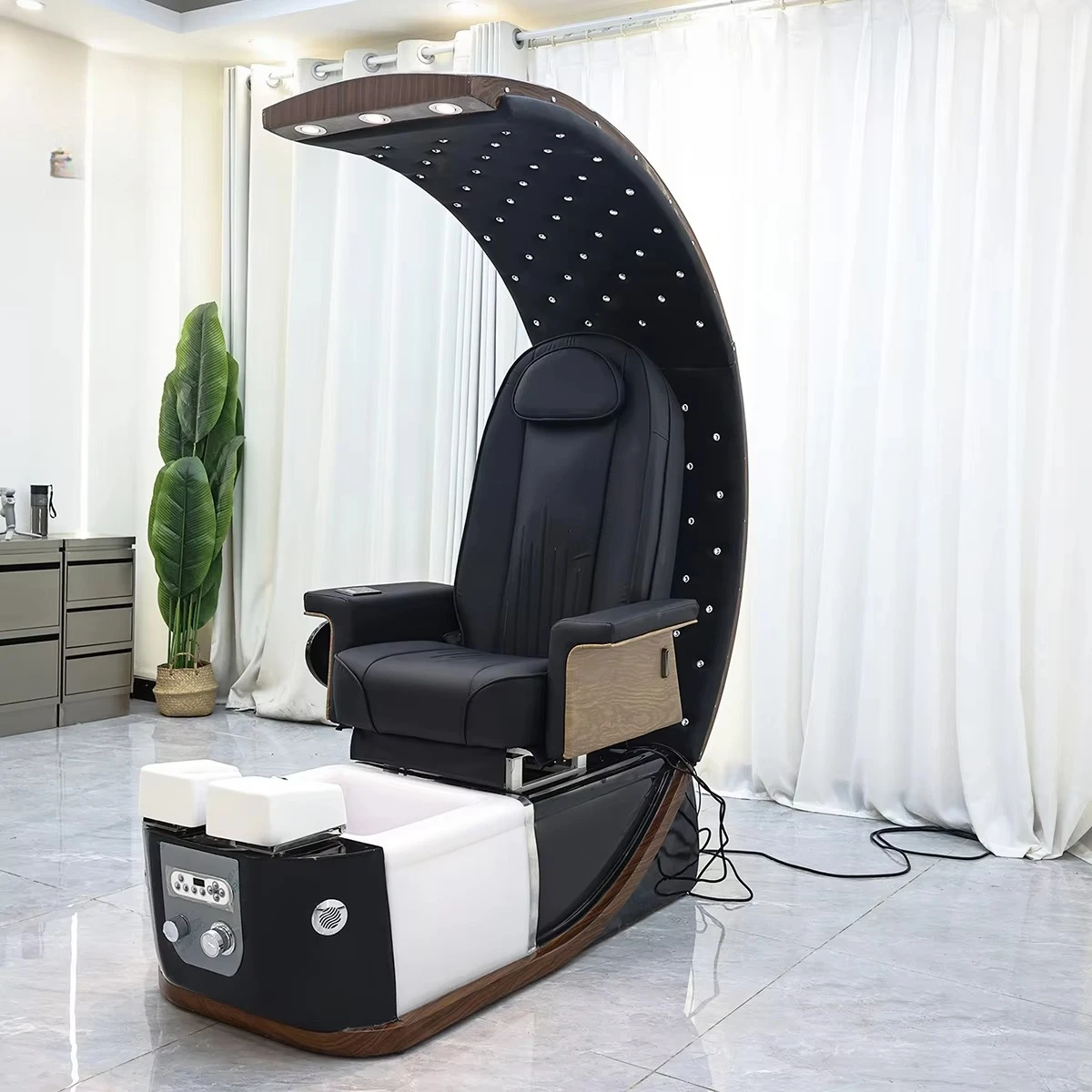 Luxury Multi Function Electric Foot Spa Pedicure Chair with Back Massage Manicure and Pedicure Throne Chairs Reclinable