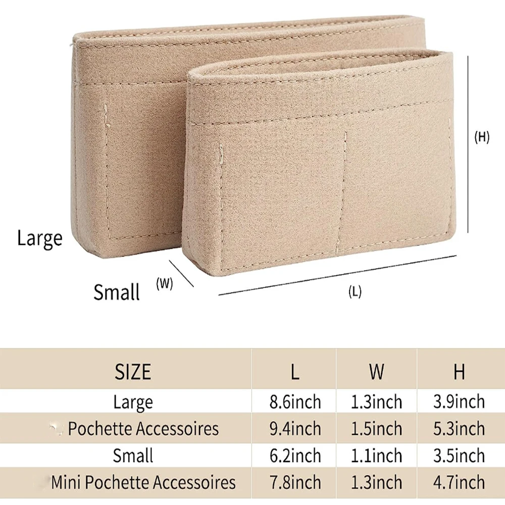 Portemonnee Organizer Insert Pochette Handtas Inzetzak In Tas Multi Pochette Accessoires Met Rits Pocket Premium Vilt Handgemaakt/20