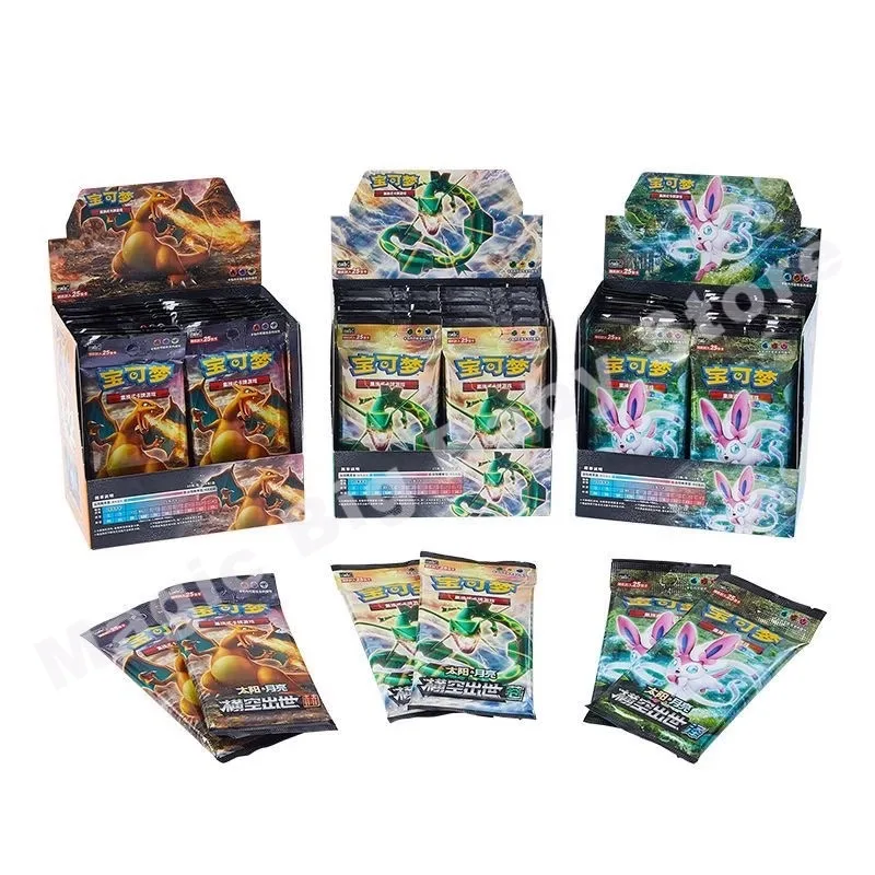 Carte PTCG originali Pokemon Trading Simplified Chinese 1.0 Born Out of Nowhere He Cangze Booster Pack Regalo per bambini