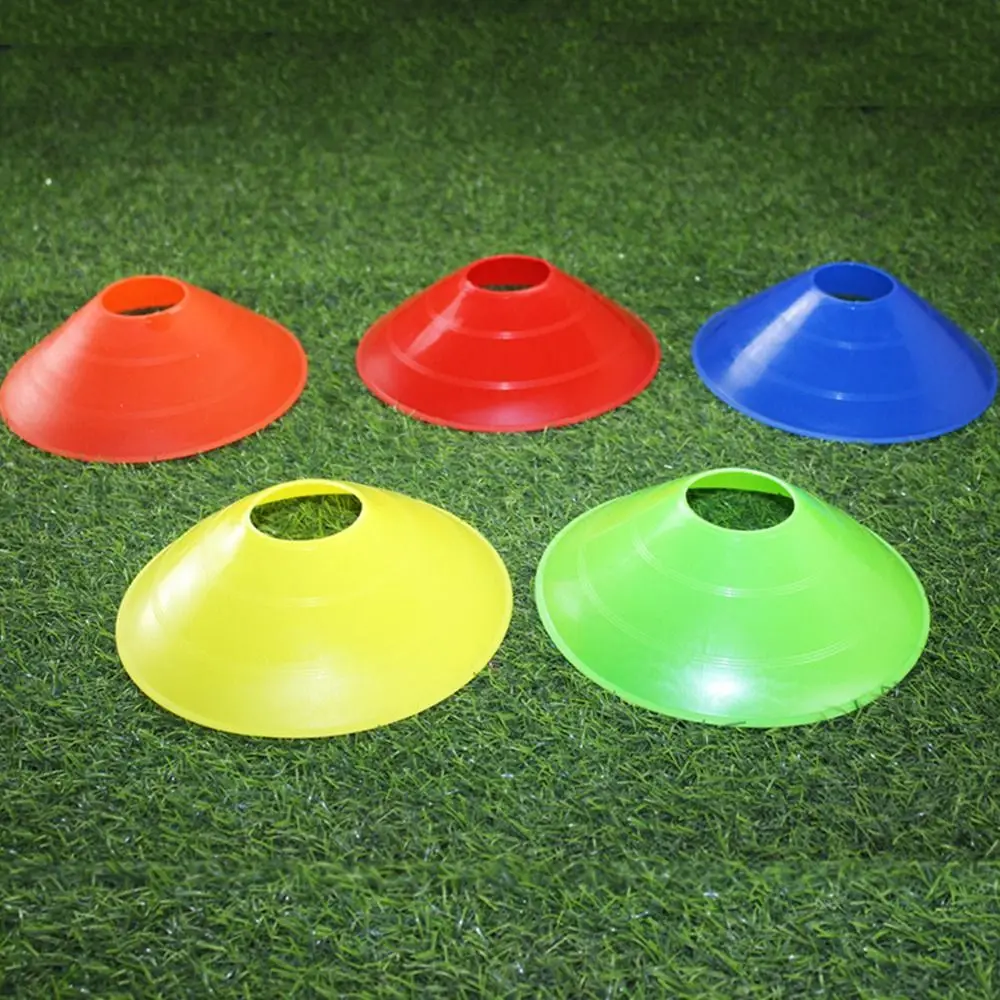 50PCS Multicolor Football Training Logo Disc with Storage Bags Equipment Marker Obstacle Cone Round Mouth