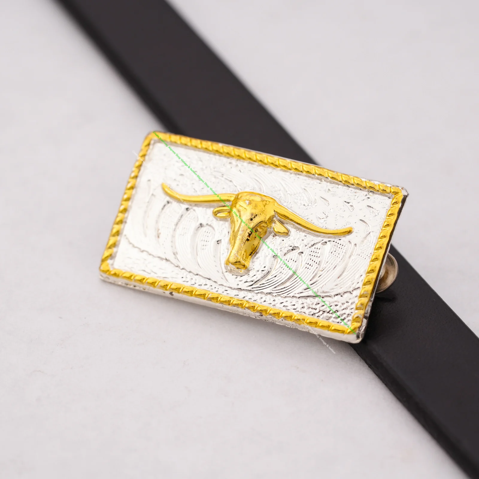 

Lot 5X Square 41*24MM Western Cowboy Gold Silver Longhorn Leathercraft Wallet Belt Horse Saddle Decor Conchos Screwback