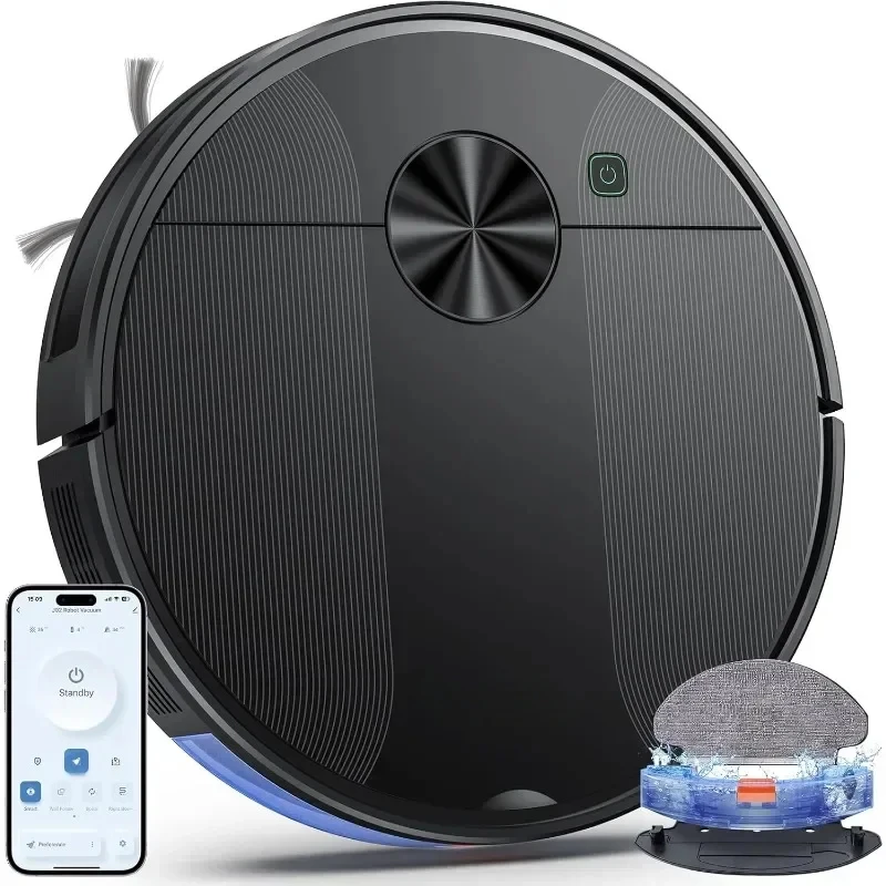 Robot Vacuum Cleaner, 150 Min 3000Pa Powerful Robot Vacuum and Mop Combo, Super-Slim Smart Robotic Vacuums with App