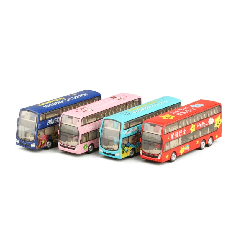 New product 1: 87 alloy pull back mini London bus model,simulation of travel convertible bus toys,wholesale