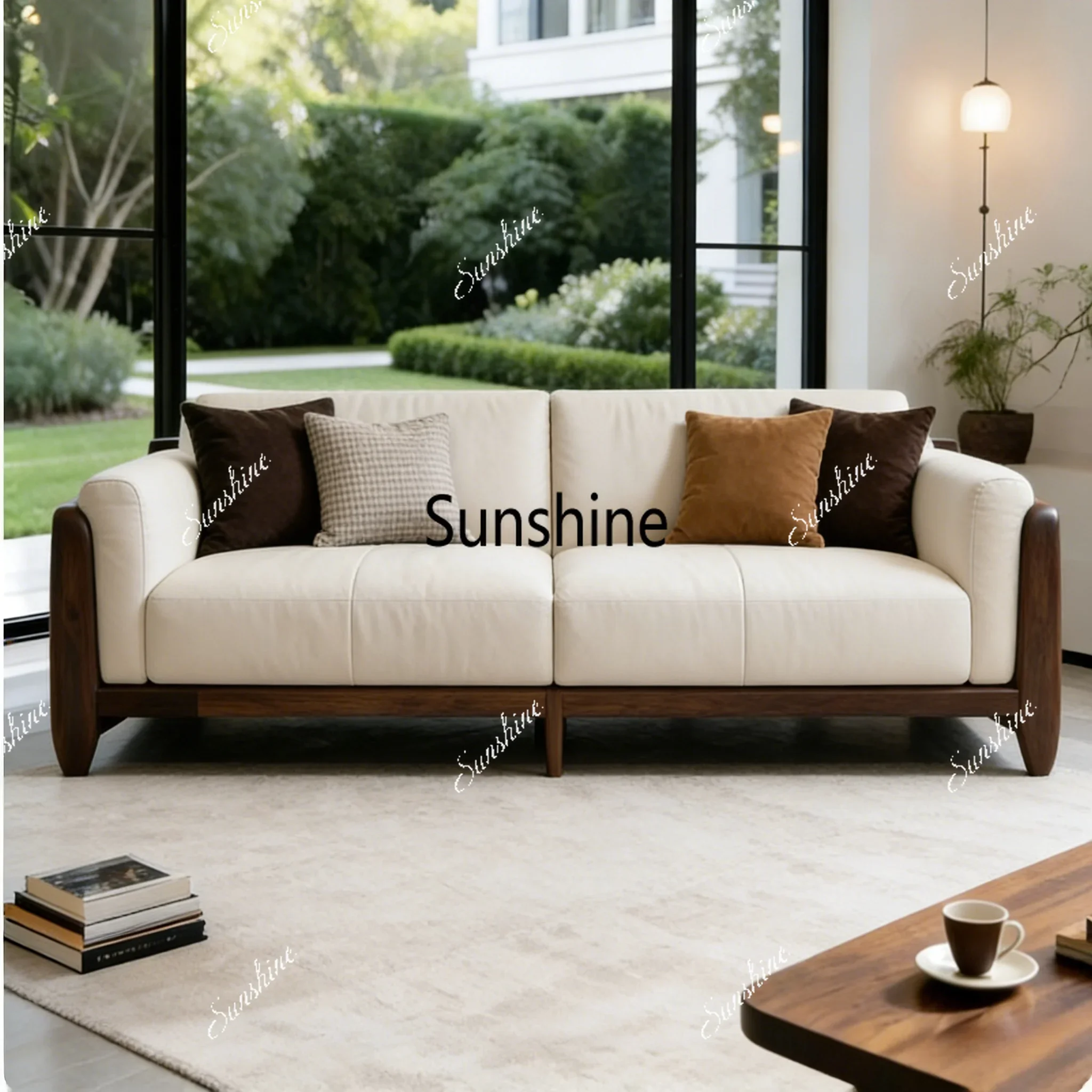 

YNew Chinese-style solid wood living room sofa home hotel B & B villa high-end furniture customization