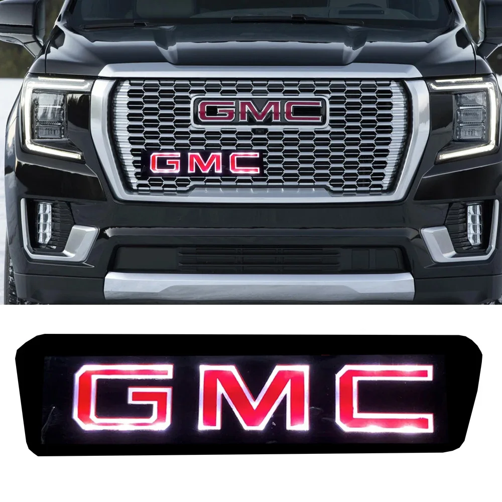 LED Grille Light Net Light For GMC Yukon Envoy Canyon Sierra Safari Savana GMC Logo Light GMC Grille Atmosphere Lamp 8.2*4.7.CM