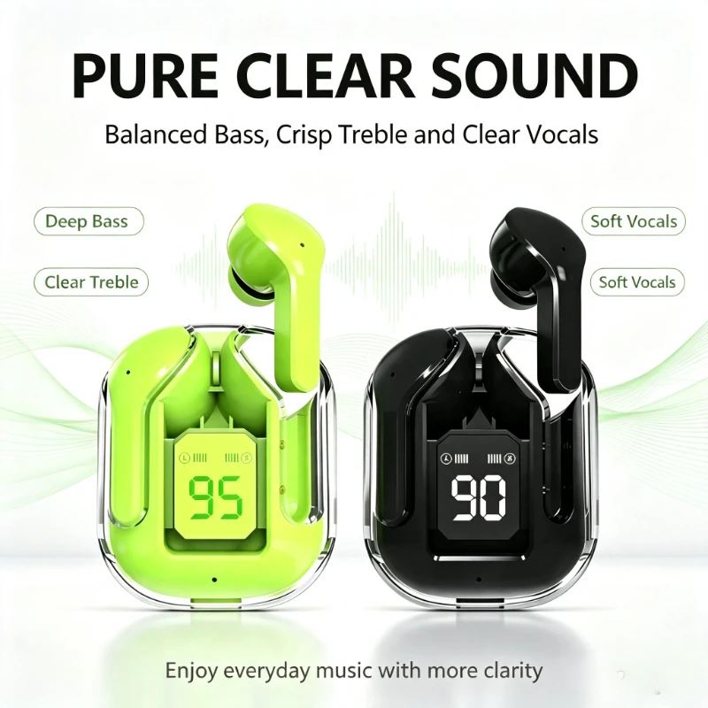TWS Air31 Bluetooth Wireless Earphones 9D Stereo in Ear HiFi Earbuds HandsFree Headset with Mic Compatible with iPhone Xiaomi Sm