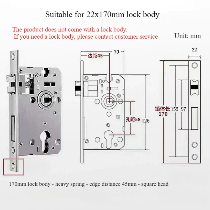 Aluminum Alloy Smart Door Lock One Grip Modern and Simple Interior Door Fingerprint Lock Office Password Lock