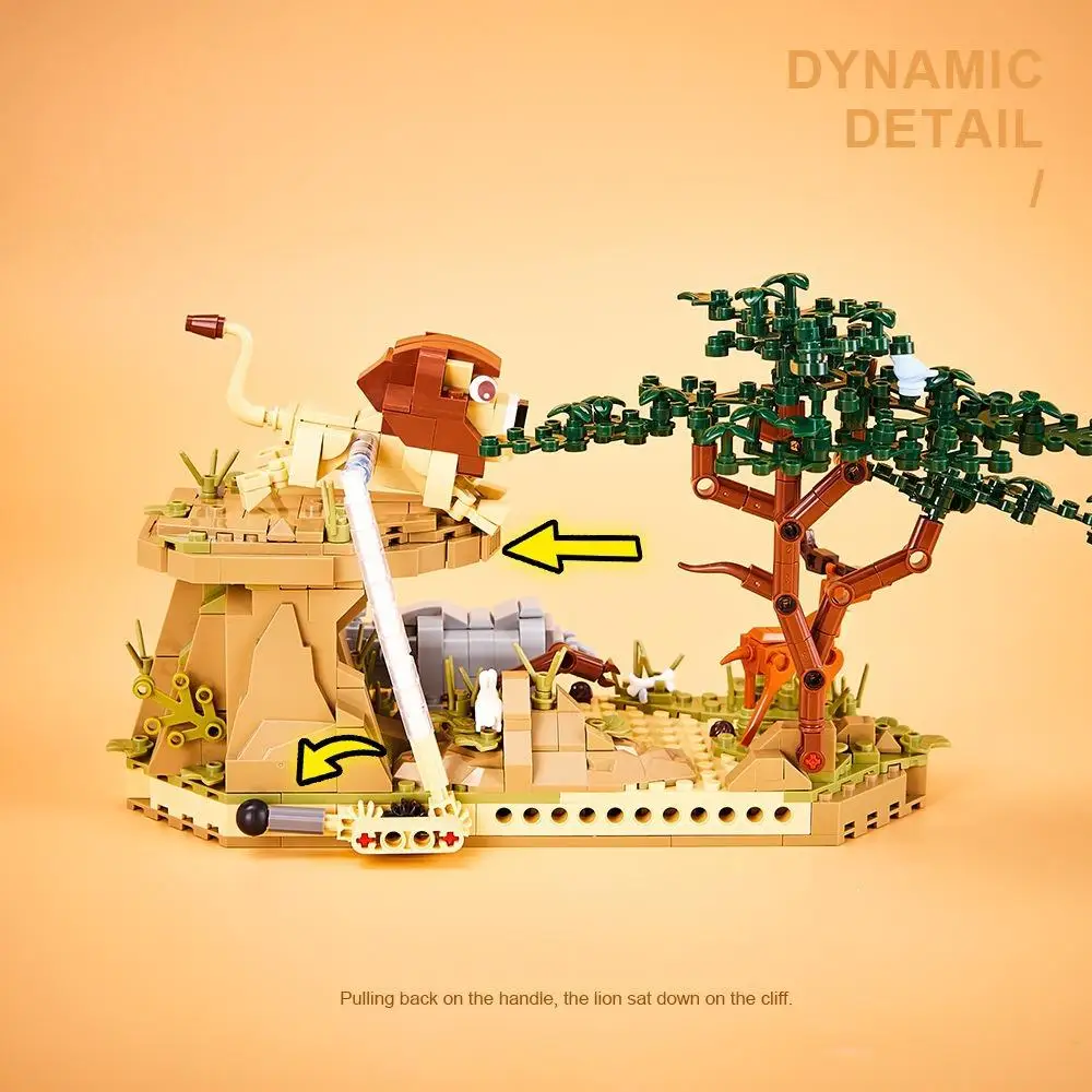 OUZEY Safari Adventure Building Blocks, kit modello animale con oltre 14 microparticelle, regalo giocattolo educativo STEM per ragazzi e adolescenti