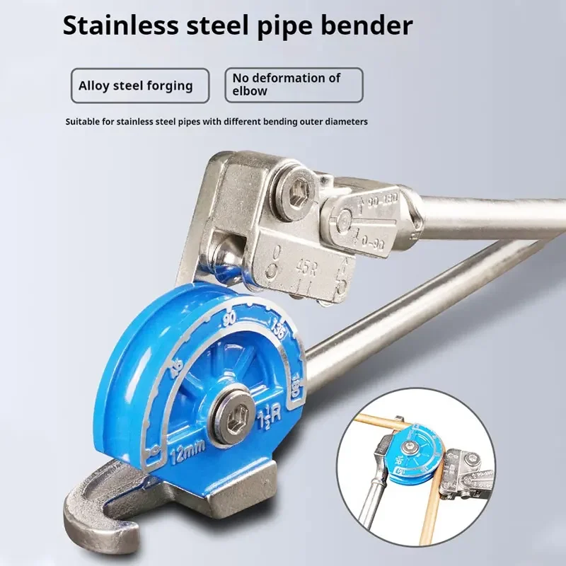 8-22mm Manual Stainless Steel Pipe Bender  Lever Type Heavy Duty Tubing Bending Tools Multifunction Copper Tube Bending Machine