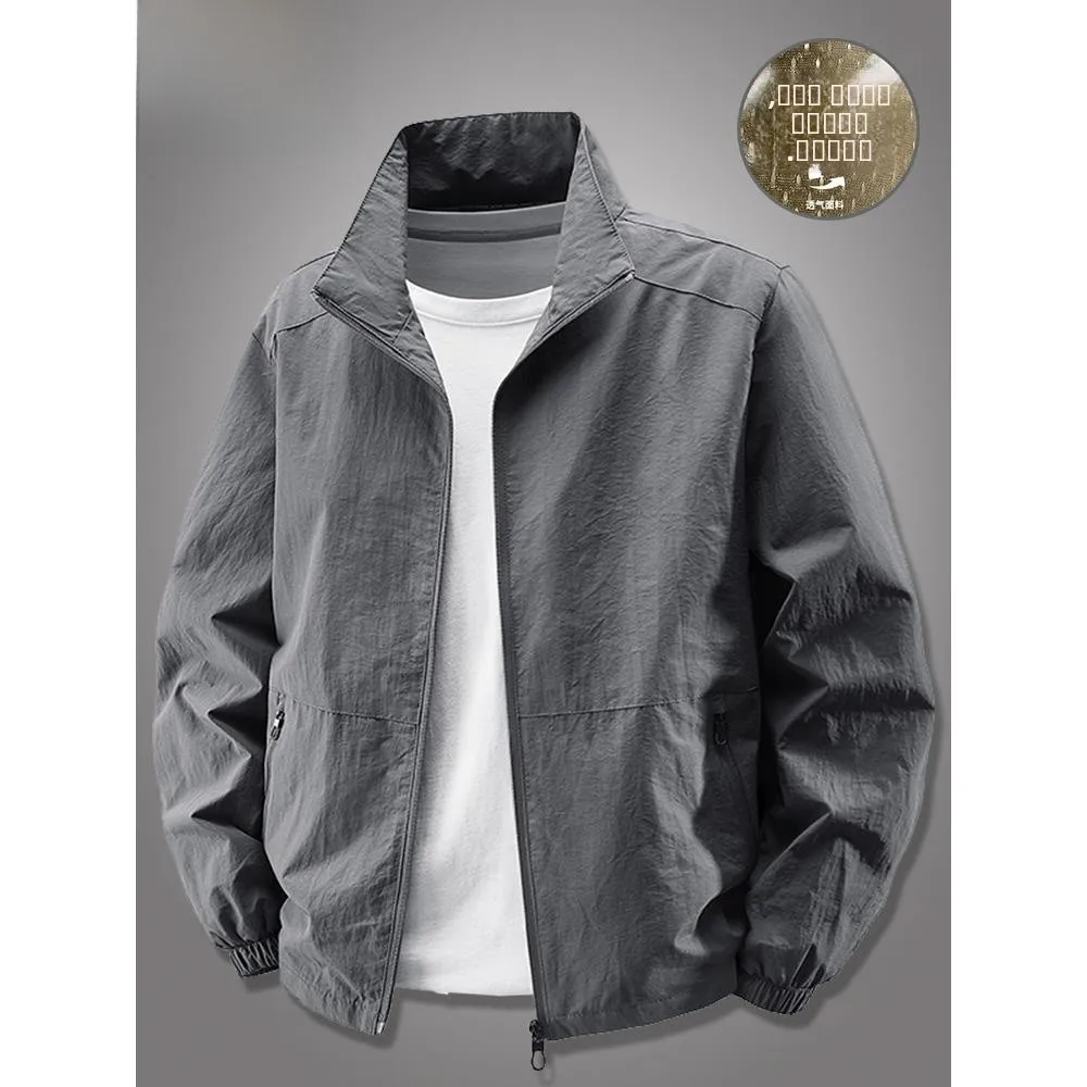 

Yu Zhaolin Men's Fce Lined Spor Casual Jaet Spring Autumn Winter Loose Fit Long Sve Zipper Closure Mid-aged plus Size