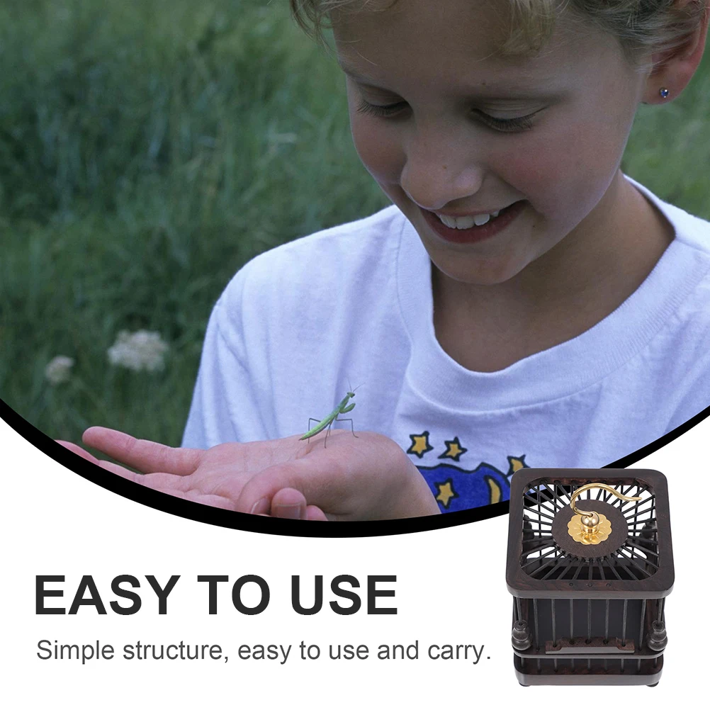 

Mini Cage High-Quality Ebony Insect Cage For Crickets Grasshoppers Smooth Kids Educational Butterfly Storage Holder