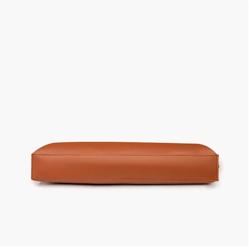 Semplice borsa per documenti da ufficio in PU Borsa per laptop di grande capacità Borsa per computer Borsa per documenti in tinta unita da donna