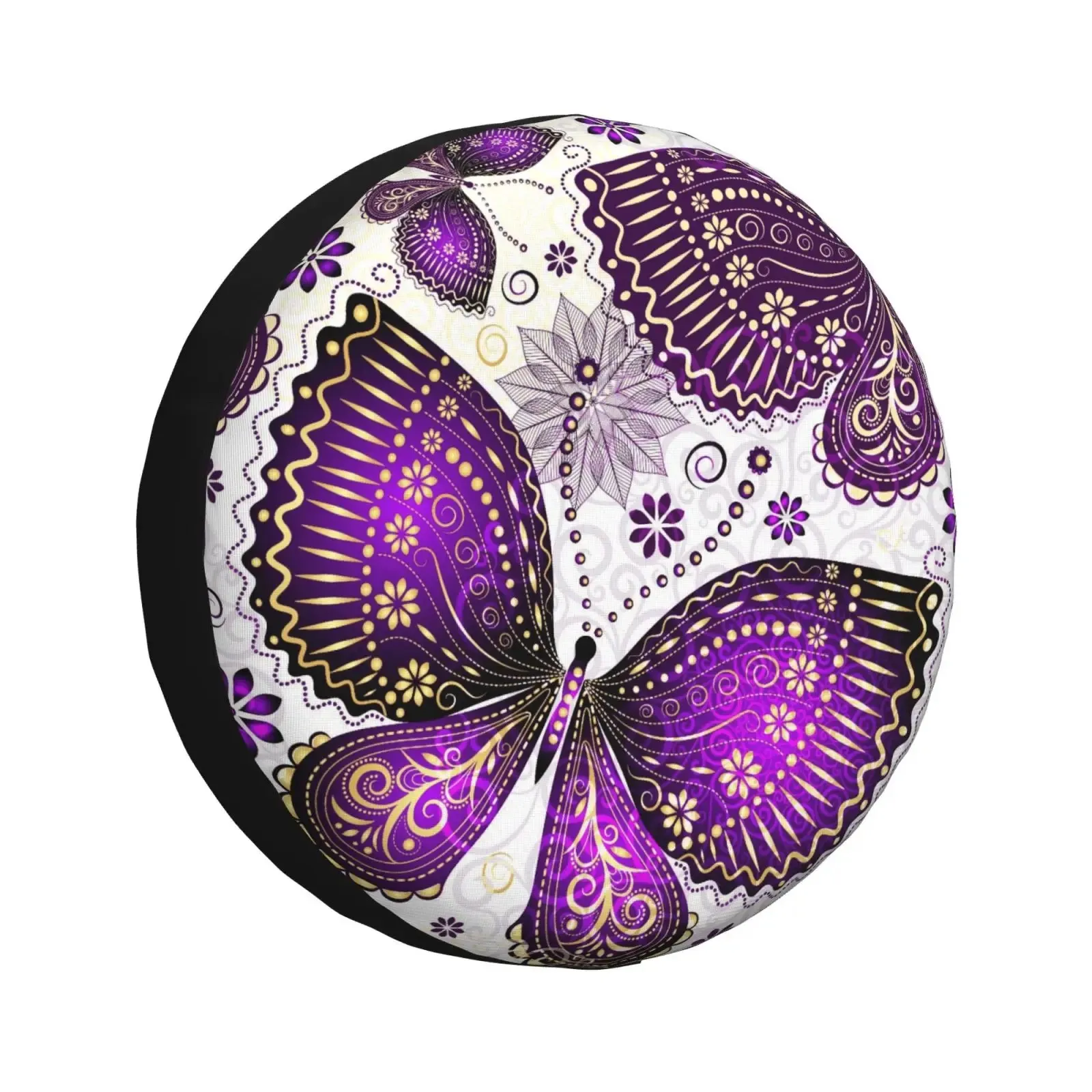

Чехол для запасного колеса Purple Butterfly, универсальный, для внедорожников 4WD, защита колес, 14, 15, 16, 17 дюймов
