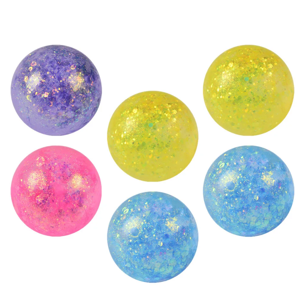 6Pcs Pressure Relief Balls Stress-Relief Squeeze Balls Sensory Vent Relaxation Decompression Stretchy Ball Stress Release Mixed