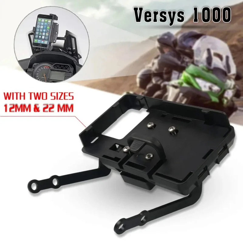 

Аксессуары для мотоцикла KAWASAKI 1000 Versys 1000 2015-2018, кронштейн адаптера для GPS/смартфона навигационной платы 12 мм 22 м