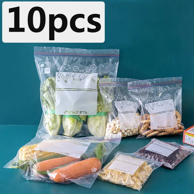 Fresh Keeping Bag For Vegetable Fruit Food Storage Bag Sealed Bag Freezer Bag Reusable Zip lock Bag For Food Preservation Bags