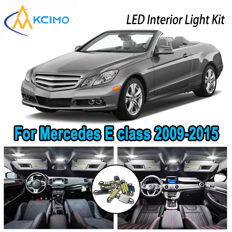 

Premium Bright LED Interior Light Kit for Mercedes E class W212 2009-2015 2010 Dome Map Trunk Car Lamps with Canbus No Error