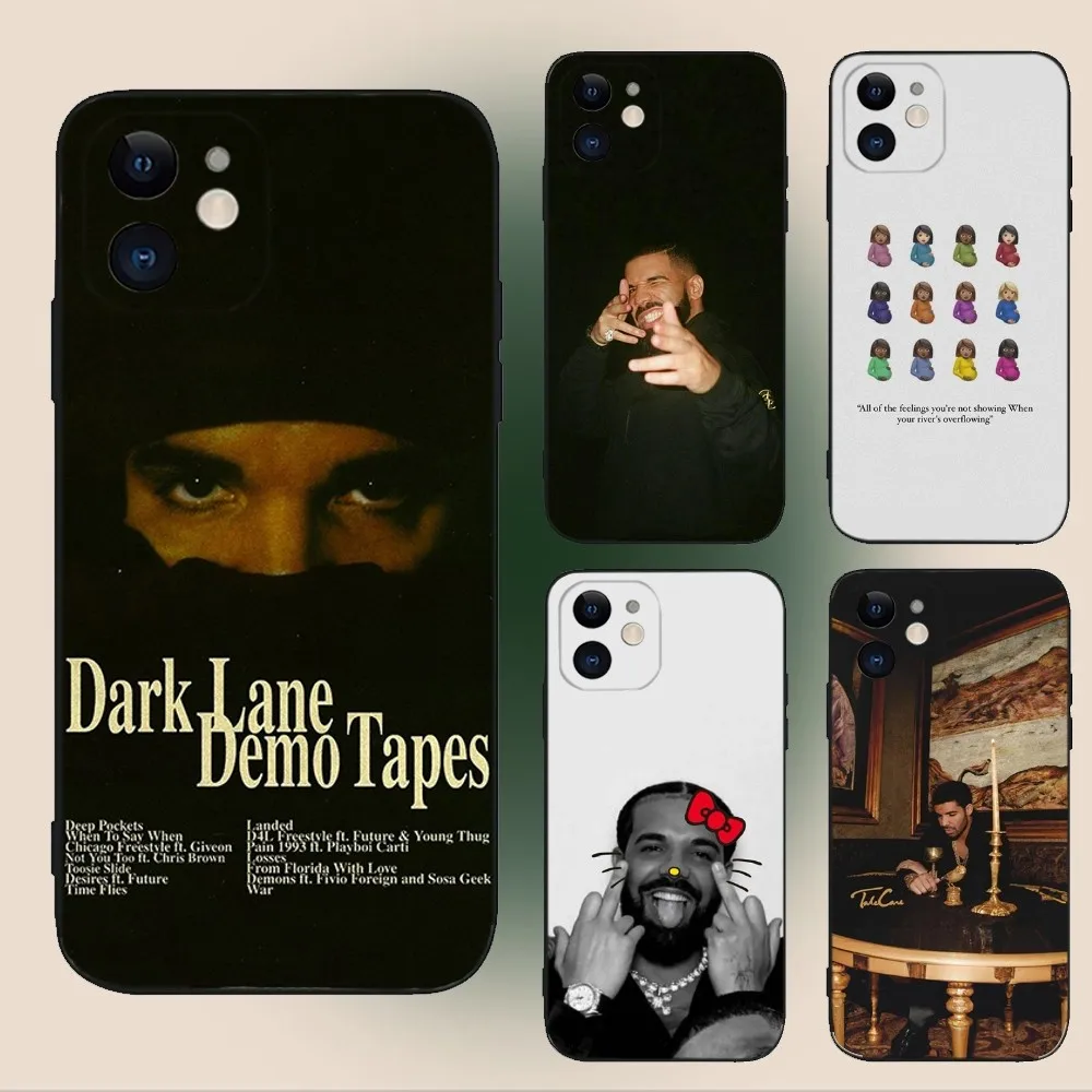 

D-Drake Rapper For All The Dogs Phone Case For iPhone 15,14,13,12,11,Plus,Pro Max,XS,X,XR,SE,Mini,8,7 Soft Silicone Black Cover